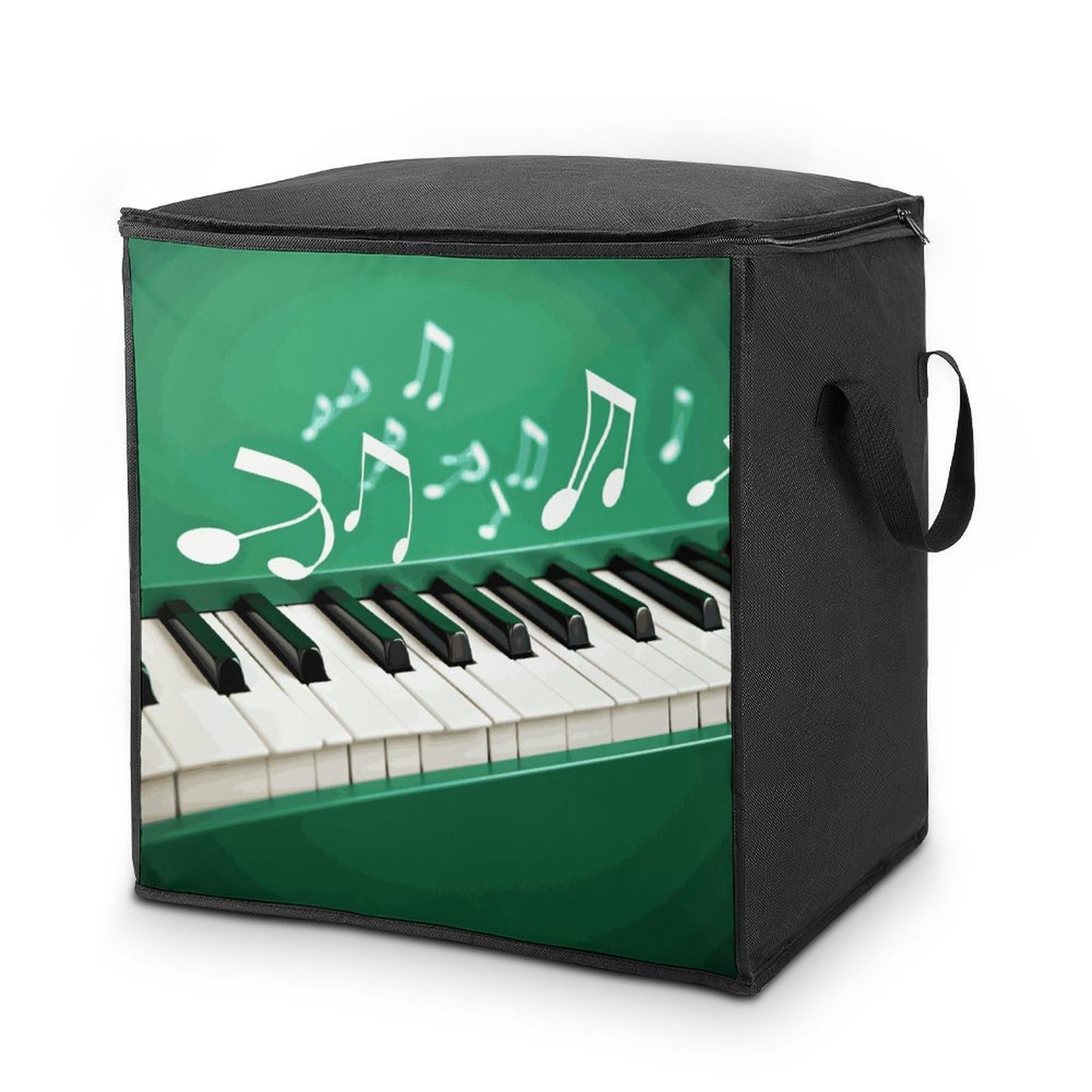 Fekiloot Style Green And White Piano Keys Storage Bags With Reinforced Handles,Moving Bag With Zipper,Closet Organizers,Compression Packing Cubes
