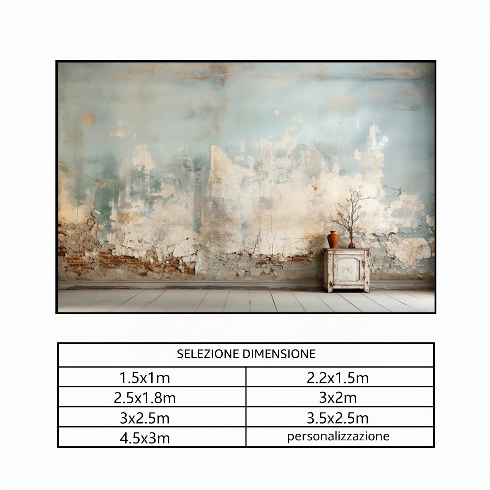 YongFoto 3x2,5m Sfondo fotografico Muro di mattoni Rotto Vecchio muro Struttura rustica Custodia in legno Cemento Sfondo per la festa nostalgica Sfondo vintage Personale Accessori per fotografico