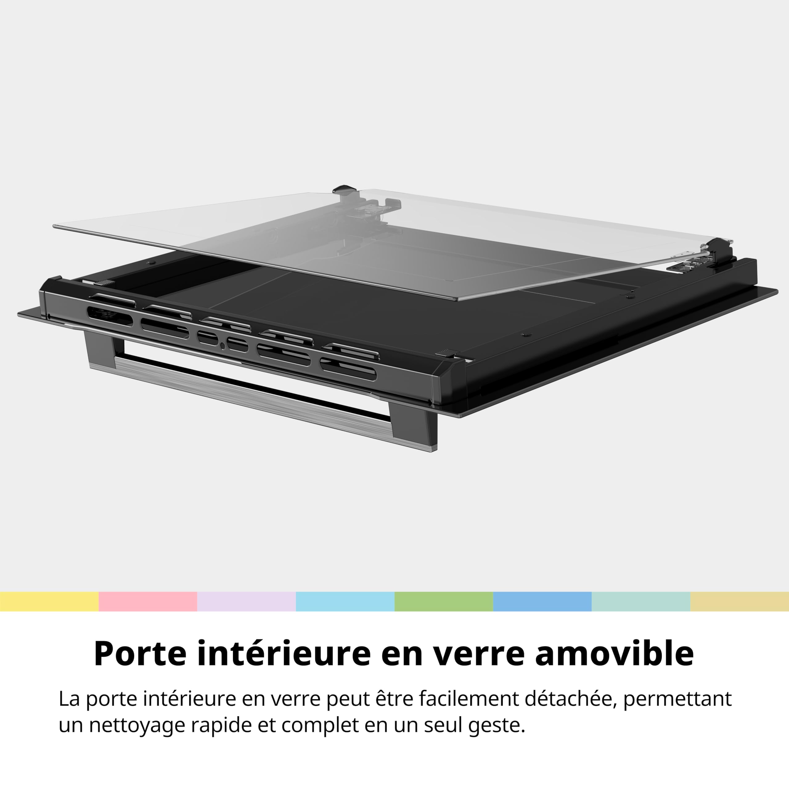 Comfee Electric Built-in Oven, 60 cm, 70 L, 3 kW, Rotating Heat, Grill, Pizza Function, AquaClean Steam Cleaning, LED Display with Timer, ECO Mode, Black [Energy Class A]