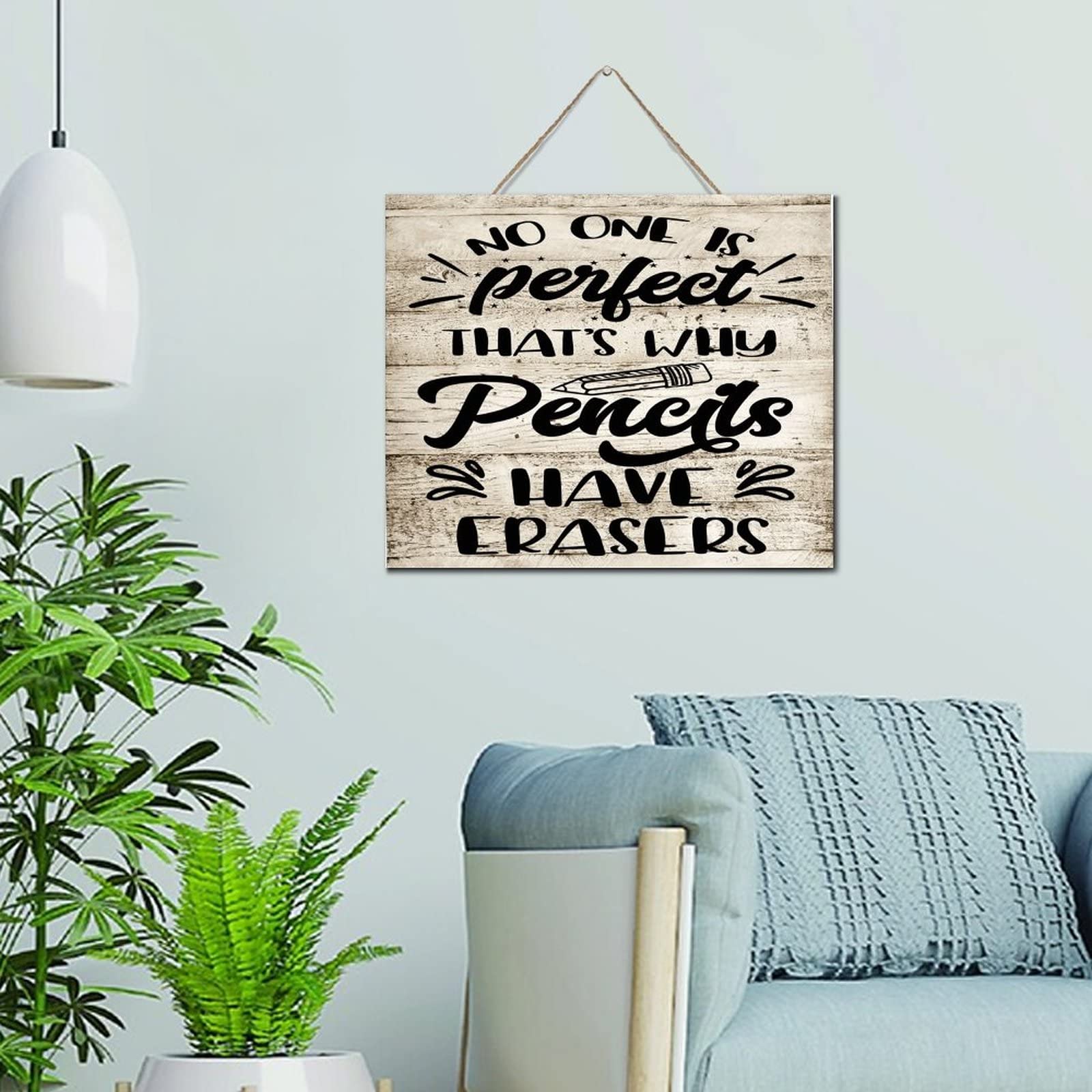 Décoration murale inspirante en bois à suspendre pour salle à manger 25x30 cm