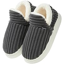 Misolin Pantofole Donna Invernali Peluche Ciabatte Casa Comode Pelose Inverno Scarpe Autunno Memoria Schiuma Antiscivolo Suola Cotone Morbida,Nero 280(EU 40-41)