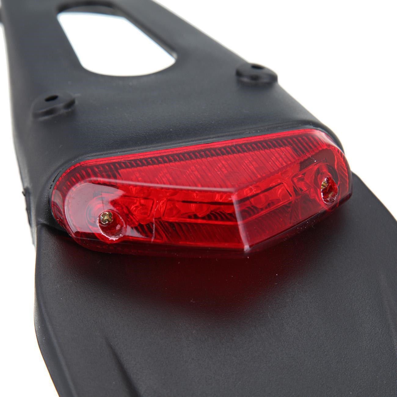LEAGUE&CO Feu Arrière LED Frein Stop Universel Moto Enduro - Lentille Rouge - Montage Sous Garde-Boue