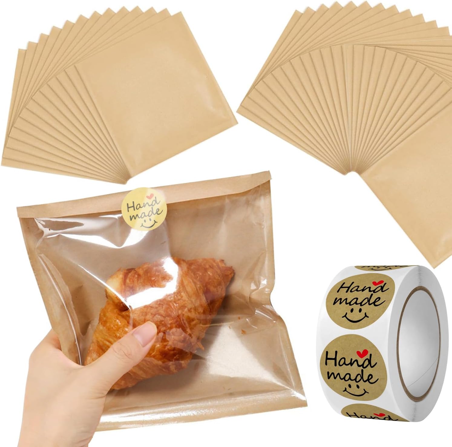 Bakery Bags with Window 200 Pieces, 7.1×7.9inch Wa… Bakery Bags with Window 200 Pieces, 7.1×7.9inch Wa…