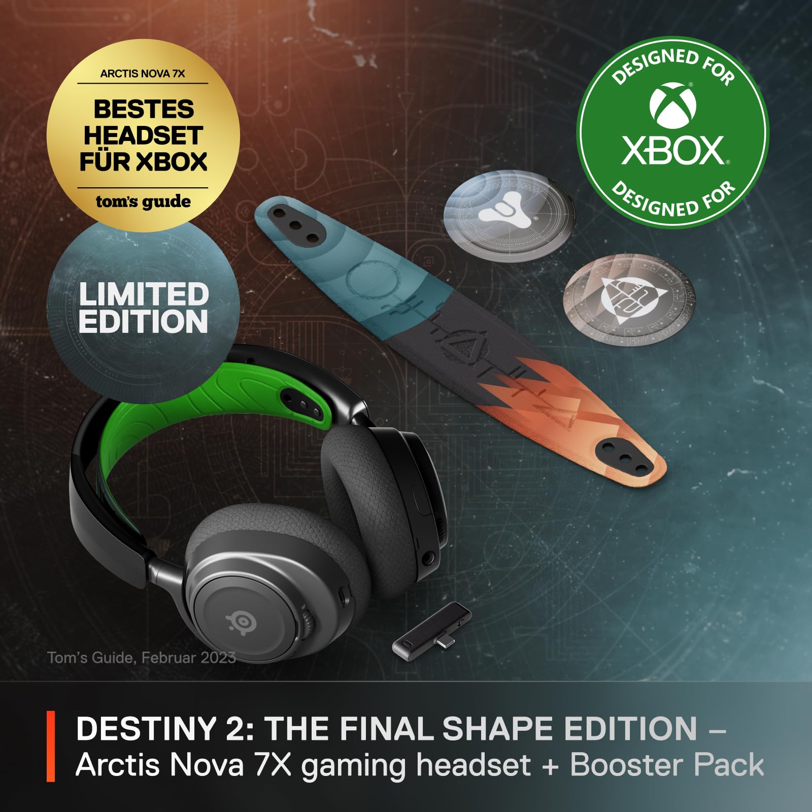 SteelSeries Arctis Nova 7X Wireless - Xbox Series X/S Headset Bundle - Destiny 2 The Final Shape Edition - In-Game-Gegenstände - 38Hr USB-C Batterie – Xbox, PC, PlayStation