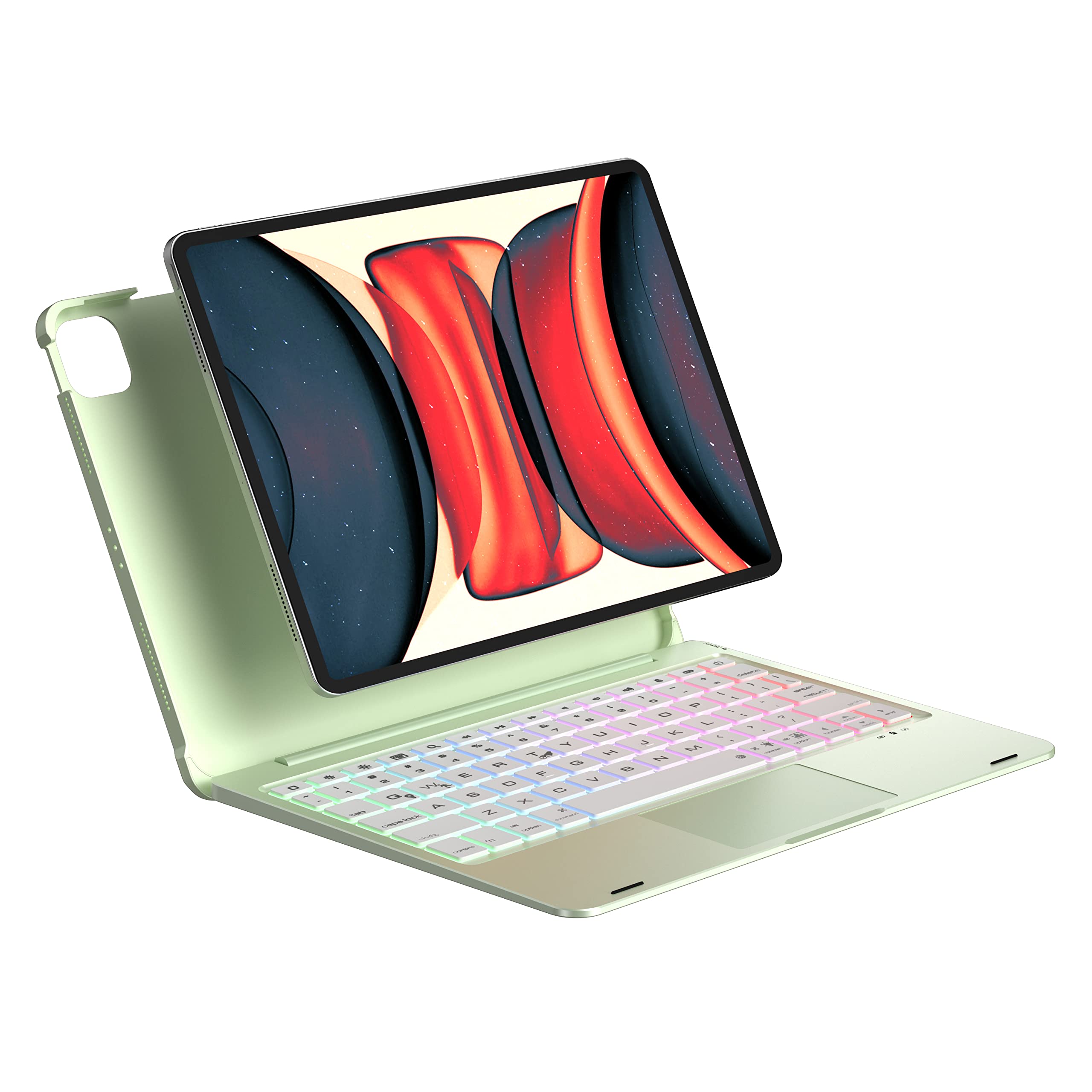 Amazon Com Doqo Touch 22 Ipad Air 5th Generation Case With Keyboard For Ipad Air 4th Gen 10 9 Inch Detachable Wireless Backlit Keyboard With Trackpad For Ipad Pro 11 21 18 Plastic Green Electronics
