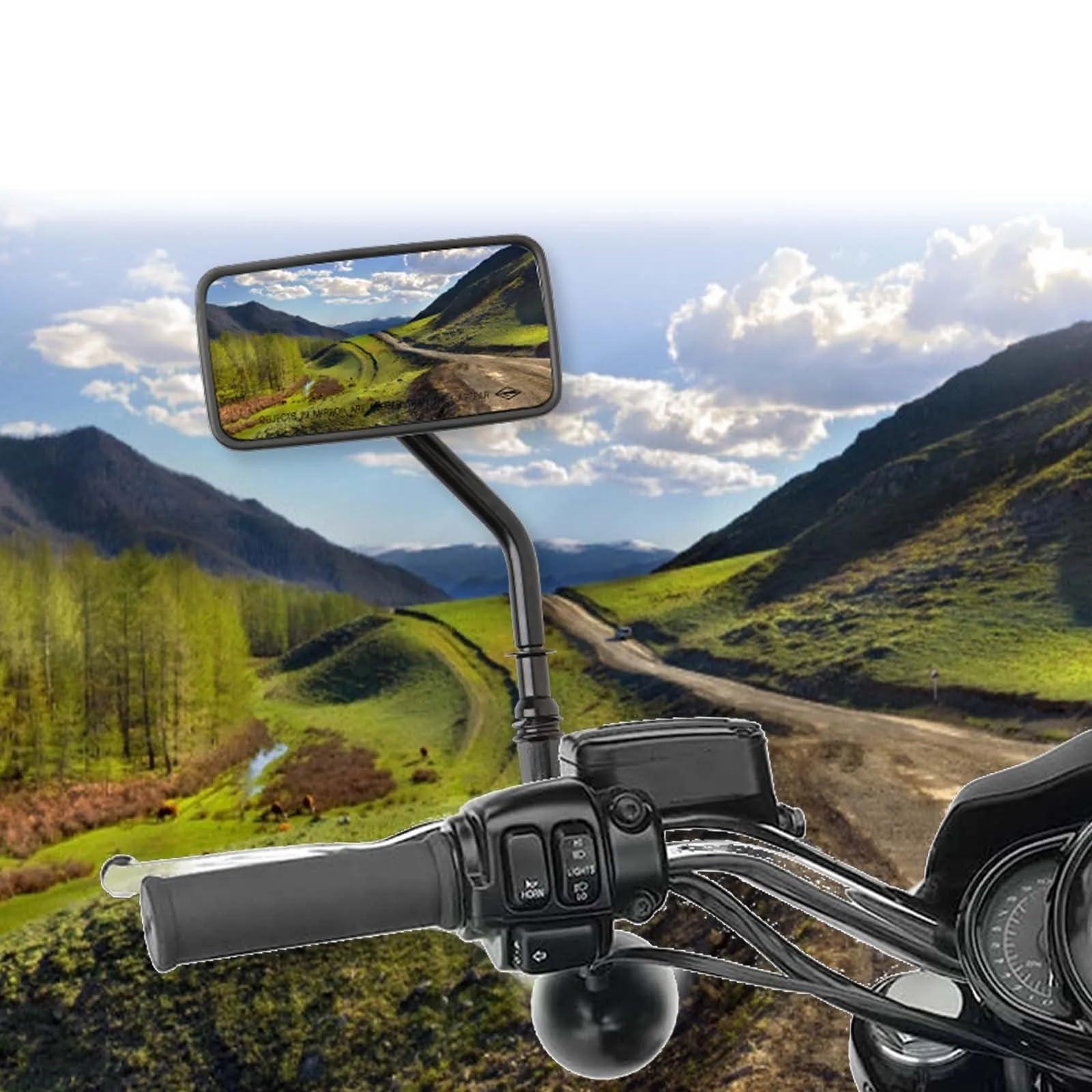 Do Sportster 883 1200 Iron Softail Dyna Moto Lusterko końcówkowe kierownicy