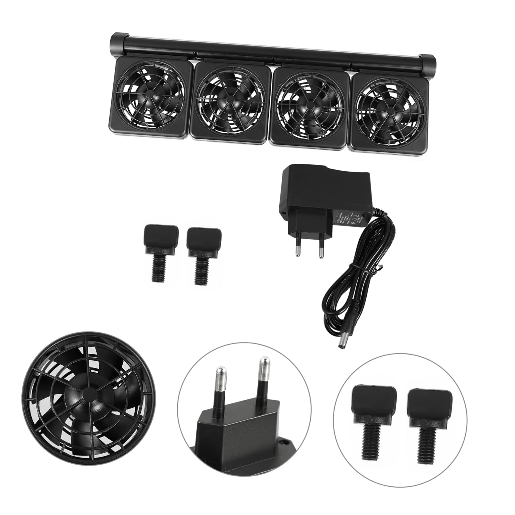 BESPORTBLE Kühlventilator mit 2 Geschwindigkeiten aus Kunststoff und Aluminiumlegierung Wasserkühlventilator Einstellbarer Lüftersystem Aquariumkühler Aquarium für Aquarium für Süß