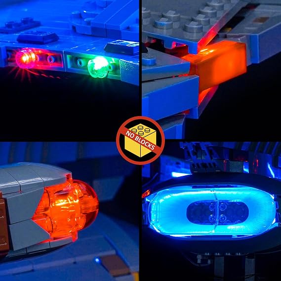 RC Led Light Set Compatible with Lego U.S.S. Enterprise NCC-1701-D 10356