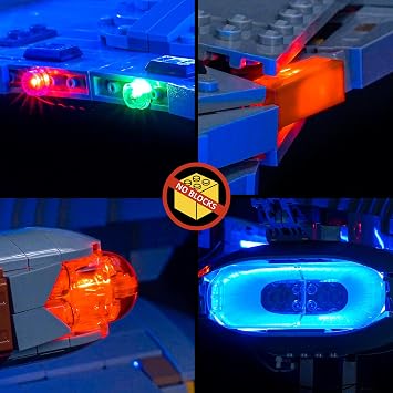 RC Led Light Set Compatible with Lego U.S.S. Enterprise NCC-1701-D 10356