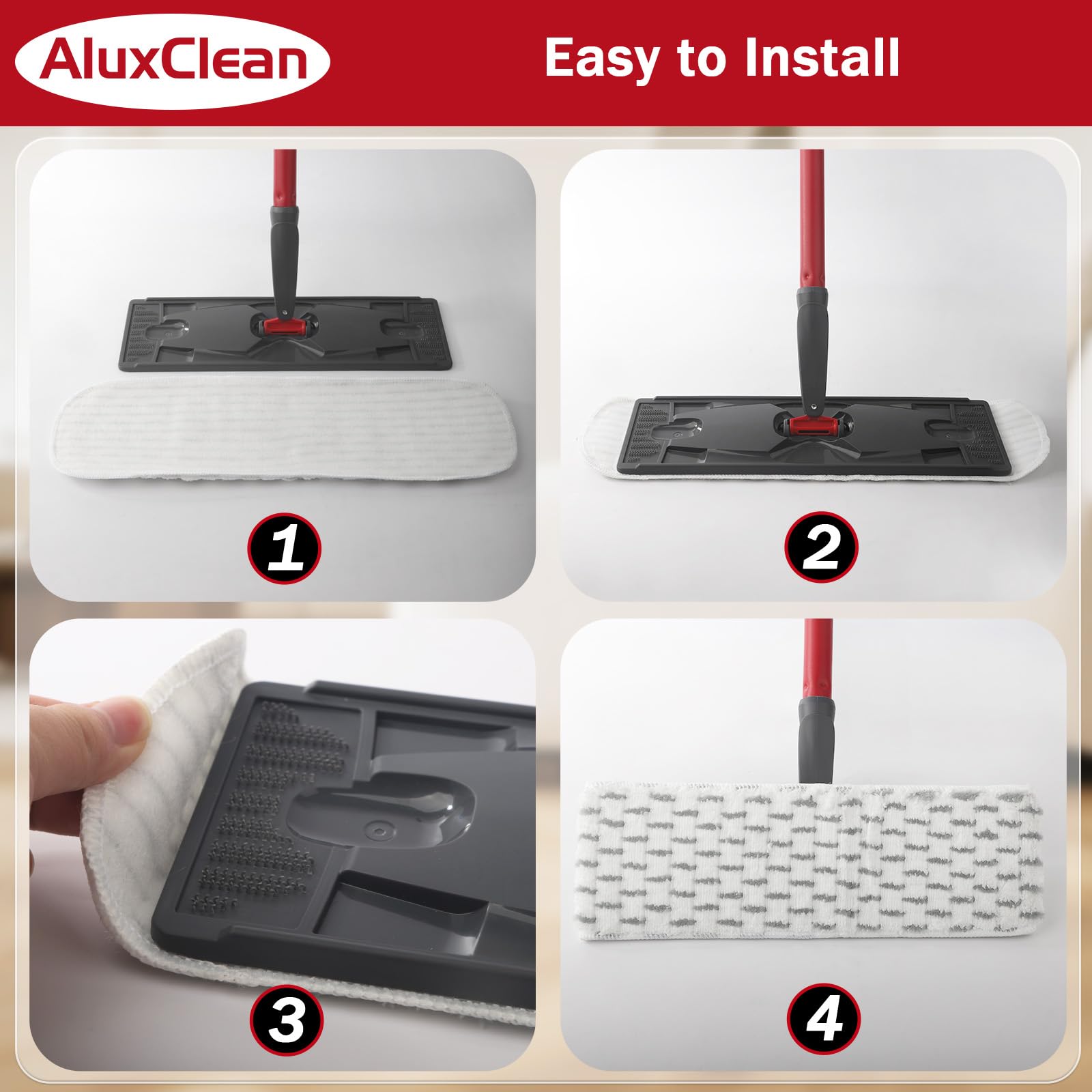 6-Pack H2prO Mop Pad Replacements – Washable, Reusable Microfiber Pads For O-Cedar & Vileda H2prO Mops