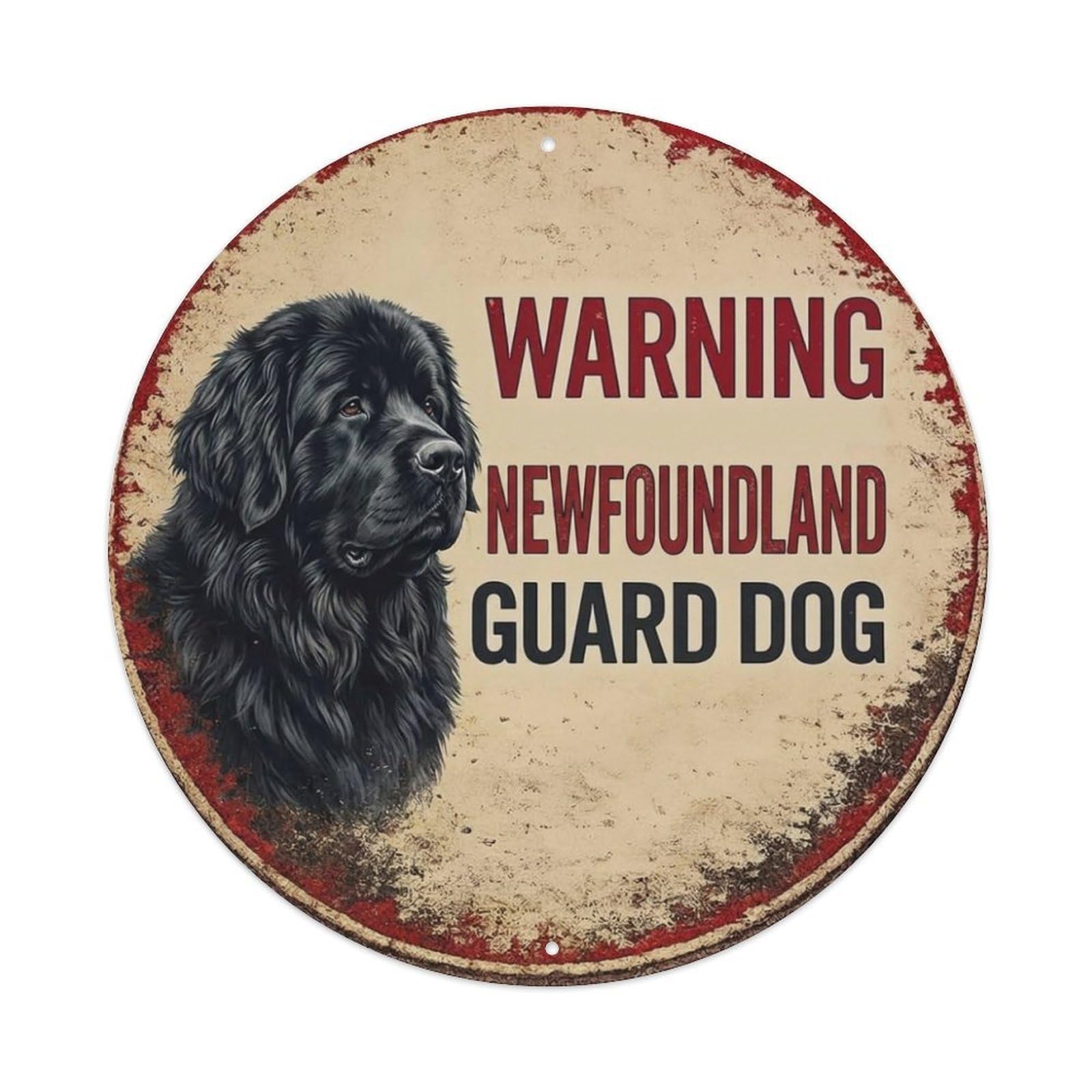 Metal Tin Sign Vintage Warning Newfoundland