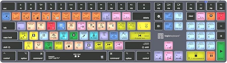 Logickeyboard 'Titan' Wireless Backlit Designed for Composing in Logic Pro • p/n LKB-LOGXP2-TM-US