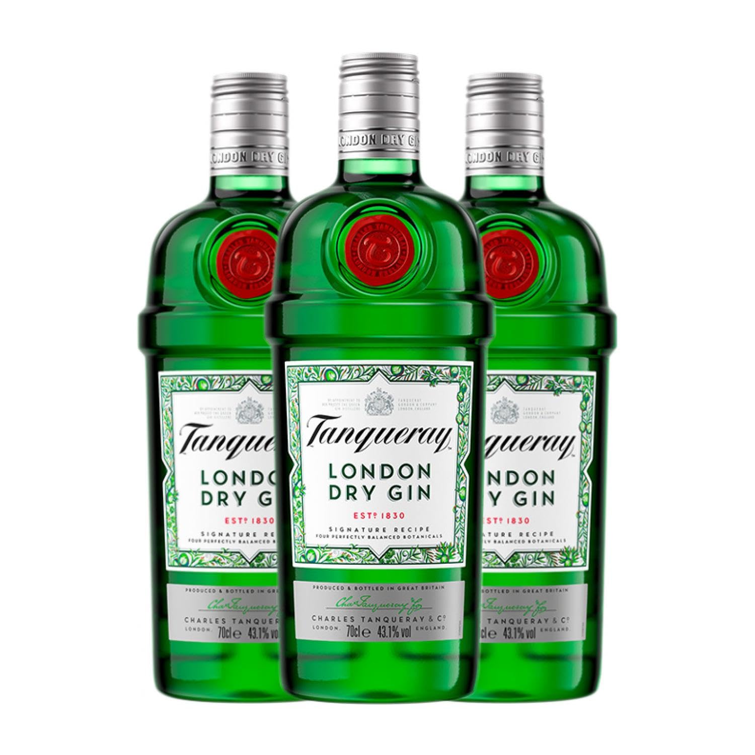 Ginebra Tanqueray Gin 70 cl (Caja de 3 Botellas de 70 cl)