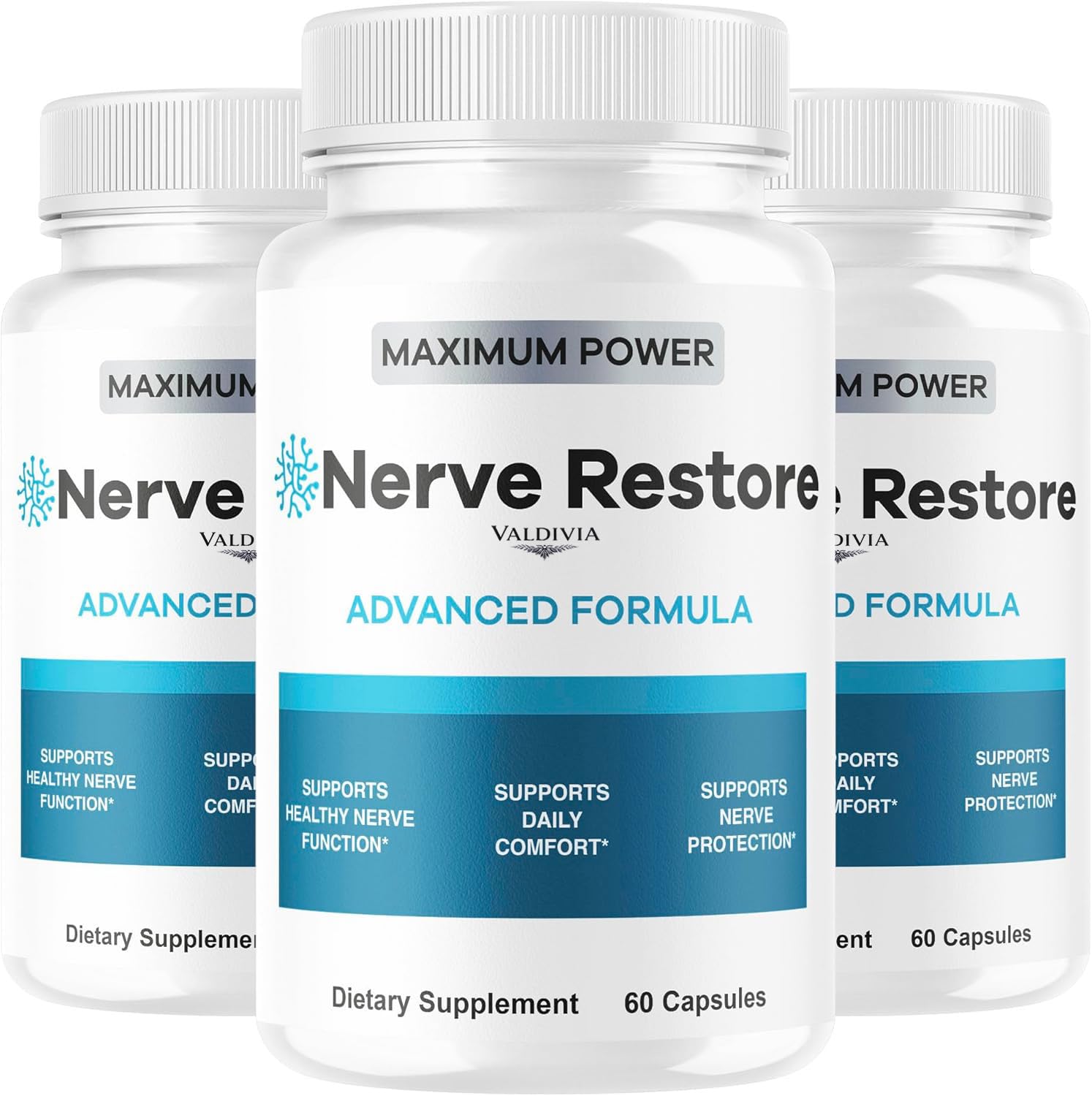 (3 Pack) Nerve Restore - Nerve Restore Advanced Formula Capsules Natural Premium Formula, Daily NerveRestore Pills Support Comfort, Nerve Restored Vitamins Health Wellness, 180 Capsules for 3 Months