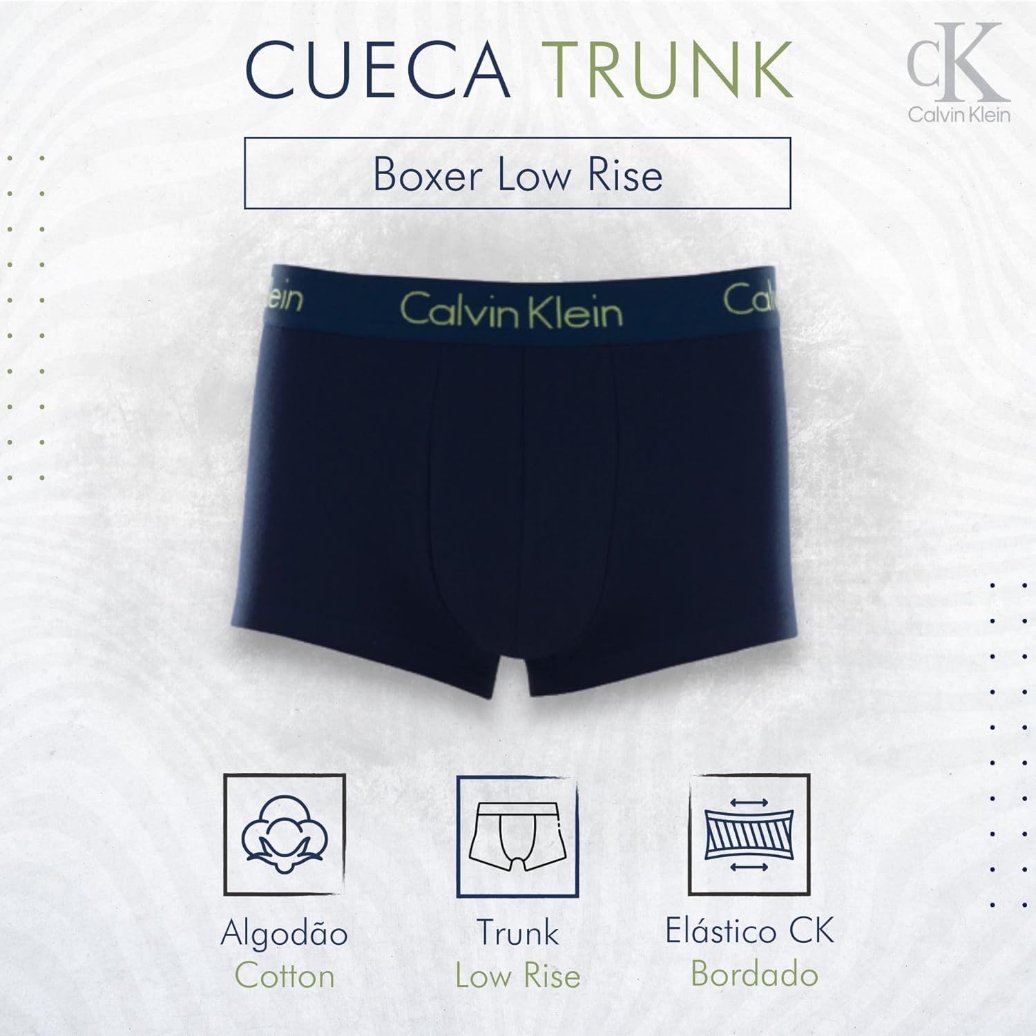 Cueca Calvin Klein Trunk Algodão Cotton Respirável Original em promoção! Veja a oferta e mais achadinhos de Moda íntima 9 Hoje é o melhor dia para comprar Cueca Calvin Klein Trunk Algodão Cotton Respirável Original com aquele preço maroto! Promoção! Aproveite a oferta! 9
