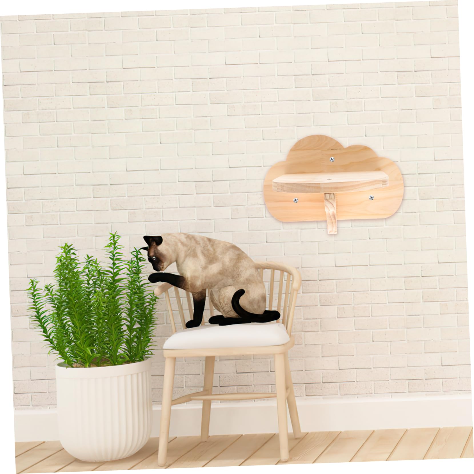 Albero Tiragraffi per Gatti in Legno, Struttura da Arrampicata Indoor | Piattaforma per Salti, Uso per Gatti e Criceti, Design Salvaspazio per Ambienti
