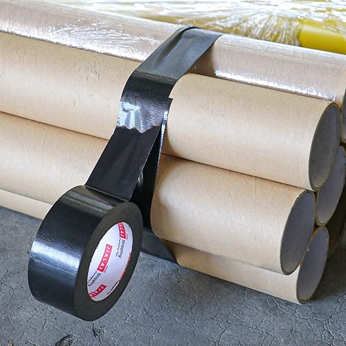 Miniatura 5 de JIALAI HOME Cinta adhesiva negra, 2 pulgadas x 30 yardas, paquete de 3, 8.27 mil, resistente, resistente, flexible, sin residuos, para todo tipo de