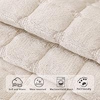 Vista 4 de Funda de Sofá de Terciopelo Lavable para Mascotas Perros, Fundas Antideslizantes para Sofá Seccional de 3 Cojines, Fundas para Sofá en Forma de L