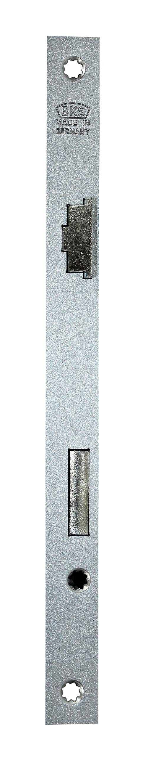 BKS Haustürschloss/Türschloss für Profilzylinder, Dornmaß 65mm, Entfernung: 92mm, Stulp: 22x280mm eckig, DIN Rechts incl. SN-TEC® Montageset
