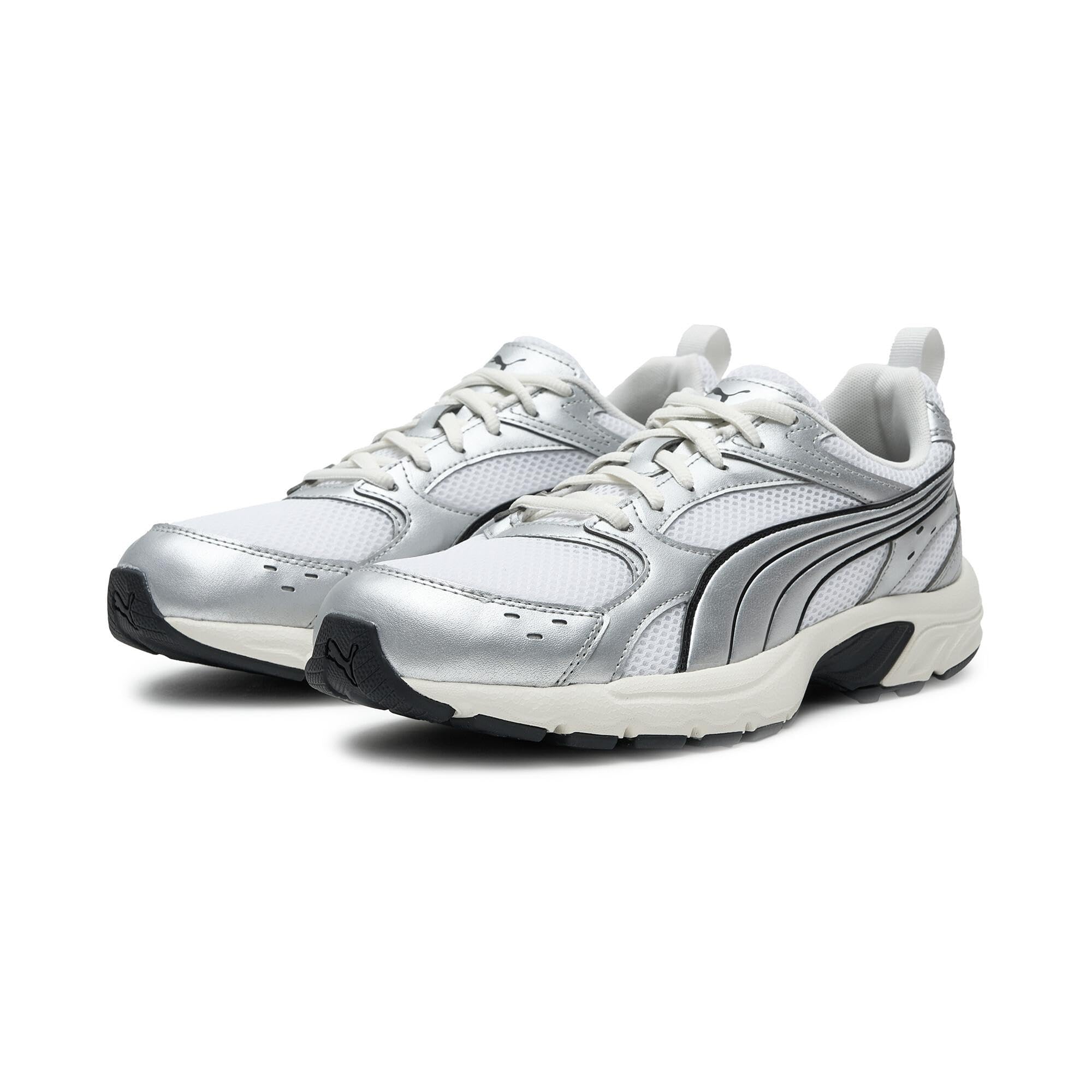 Puma Men's Milenio Tech Low Top Trainers - White/Silver - 10 (44.5)