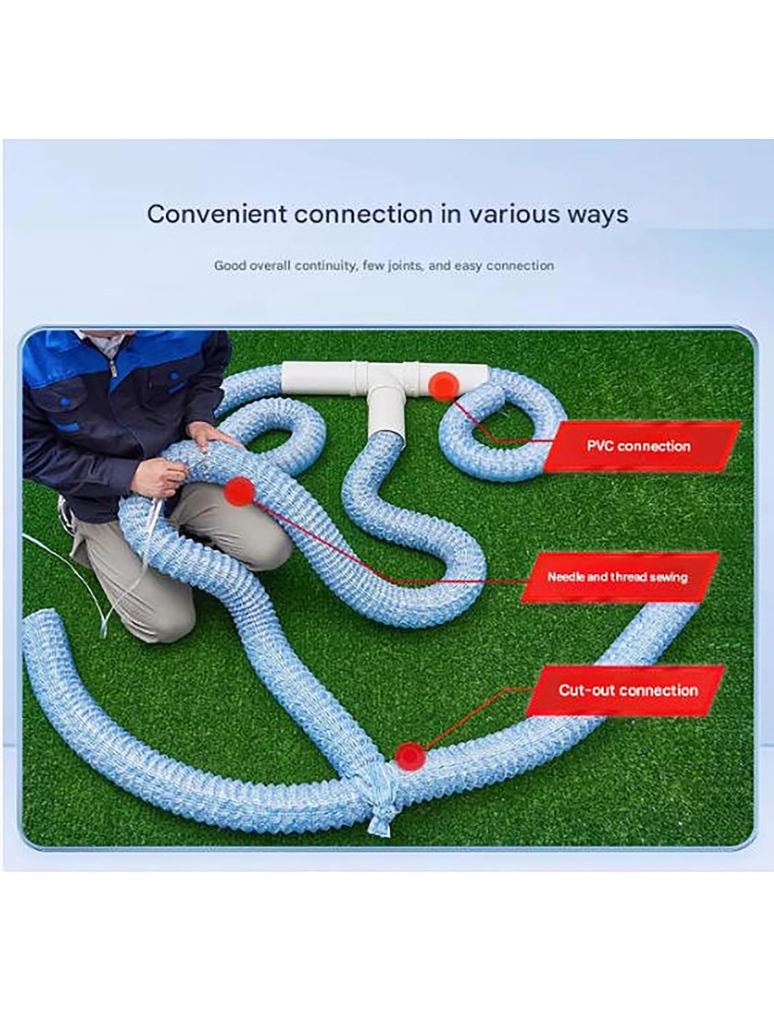 Tubo di Drenaggio Morbido E Permeabile, Tubo di Drenaggio Cieco Flessibile in Plastica per Giardino E Prato, Tubo di Drenaggio Sotterraneo per Paesaggistica (3,9X394)
