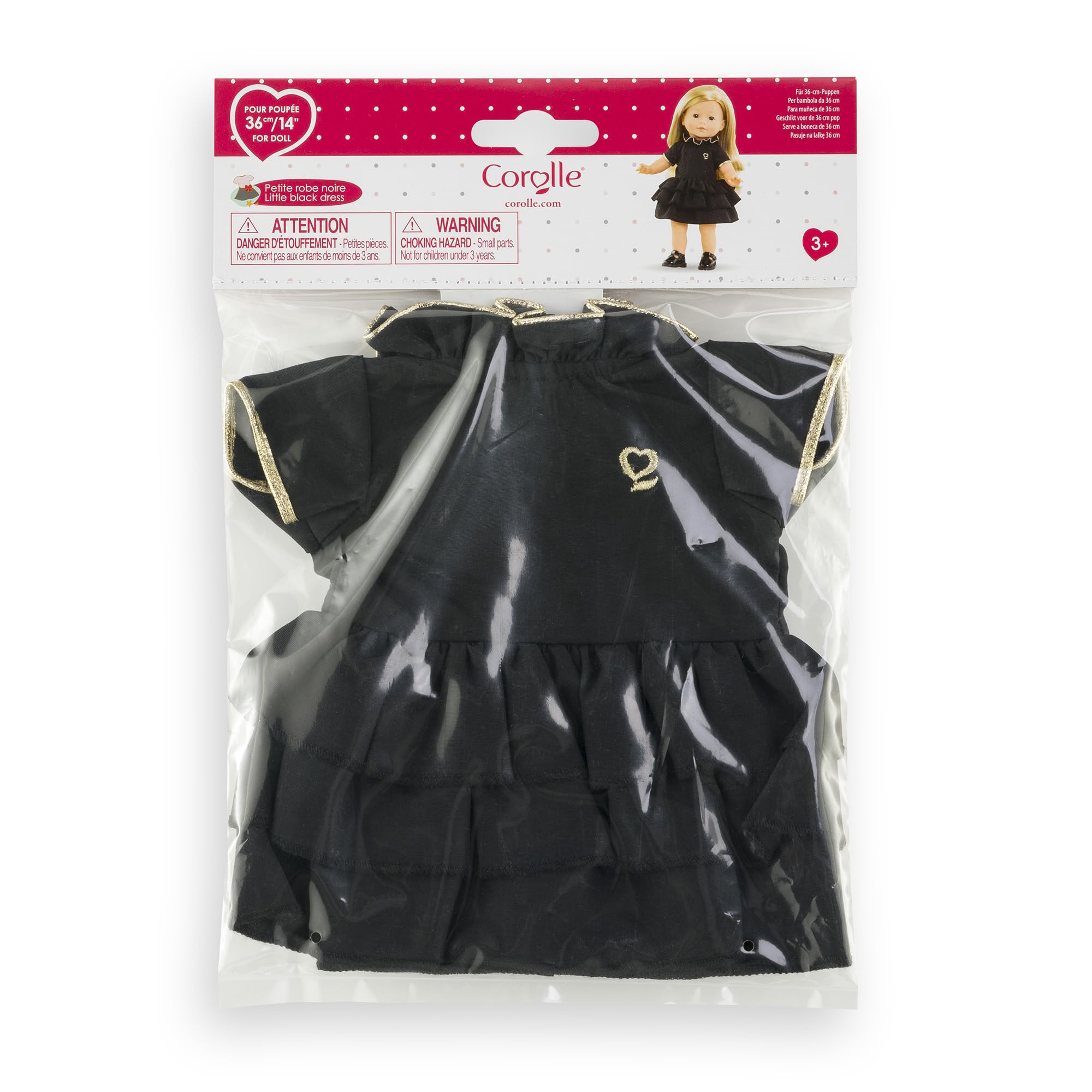 Ma Corolle - Petite Robe Noire, vêtement, pour poupée Ma Corolle, 36cm, dès 3 Ans, 9000212850