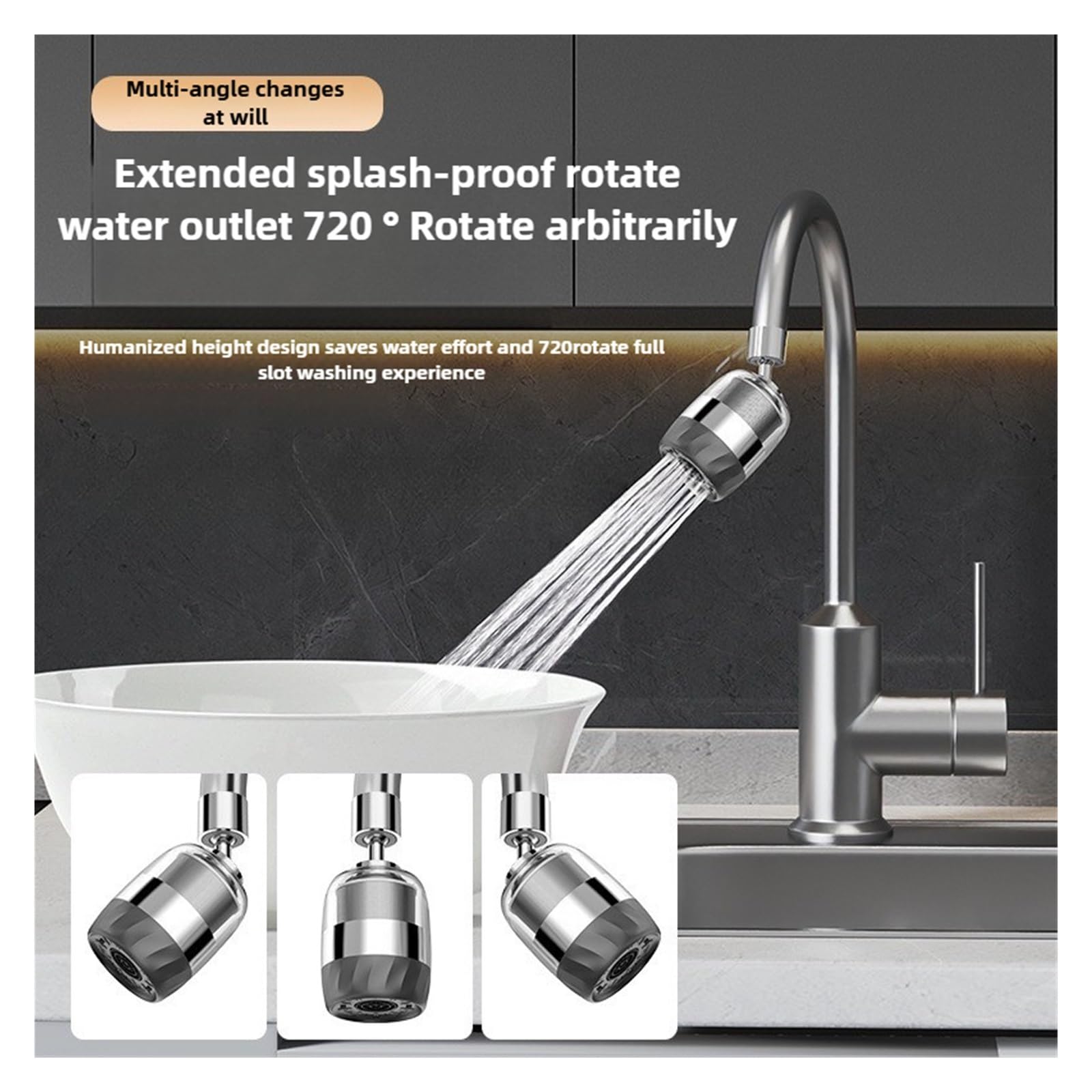 Filtre de robinet domestique en ABS/acier inoxydable