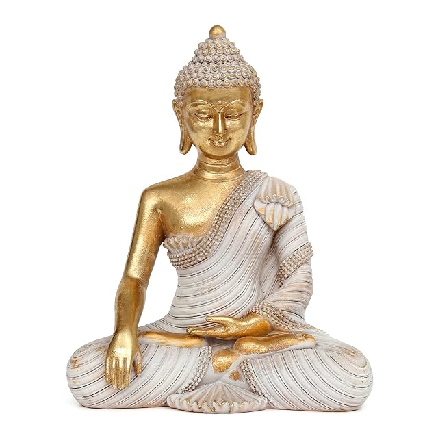Gold Buddha Statue 10 2 - Large Indoor Buddha for Home Decor Zen Living Room Meditation