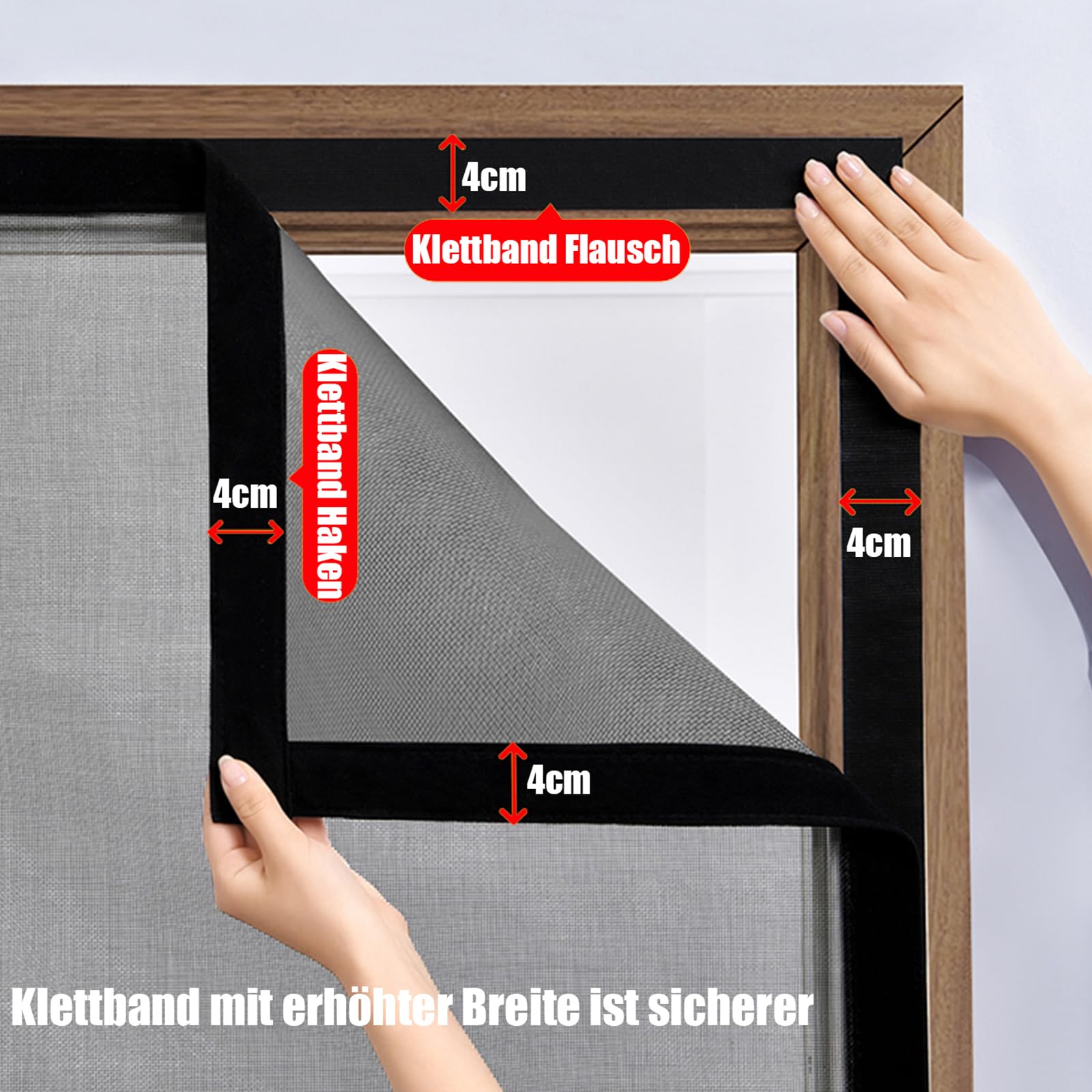 Unsichtbar Magnete Fliegengitter Tür, 85x210cm Schwarz Seitliche Öffnung Insektenschutz Balkontür, Fliegengitter Balkontür Für Schiebetür, Nebeneingangstür, Terrassentür, Plissee Tür, Ohne Bohren