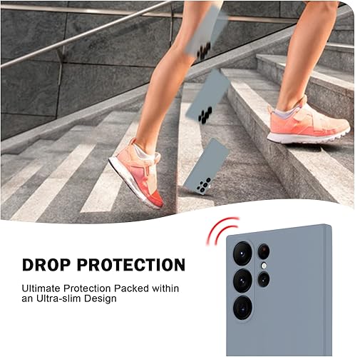 Miniatura 6 de Hismart Funda para Samsung Galaxy S23 Ultra, parte trasera de silicona TPU suave y delgada, absorción de golpes, agradable al tacto y arañazos,