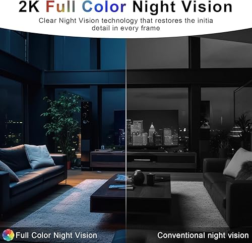 Miniatura 7 de Cámara interior 2K 5G2.4Ghz WiFi Seguridad para el hogar, cámara para bebémascotarobot con detección de movimiento de aplicación de teléfono, visión