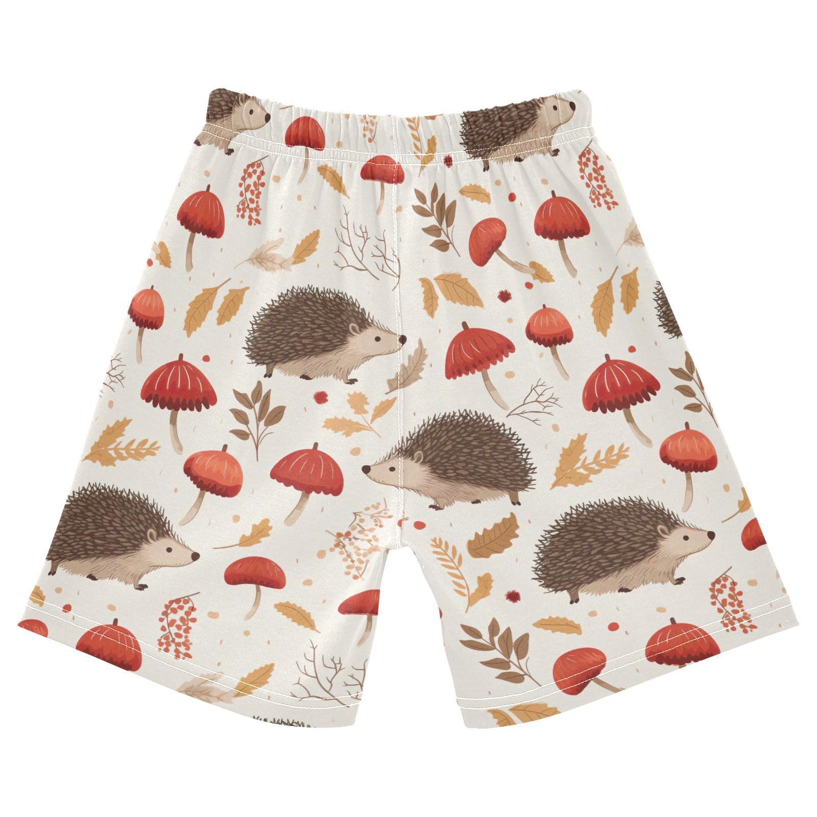 J JOYSAY Mushroom Hedgehogs Toddler Baby Boy Shorts Casual Athletic Shorts with Drawstring Elastic Waist Baby Shorts Bottoms for 3T Baby Kids