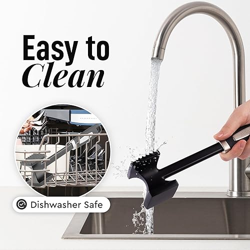 Miniatura 9 de Zulay - Martillo ablandador de carne (10 pulgadas), ablandador de mazo de carne de doble cara con mango de agarre cómodo, ablandador de martillo de