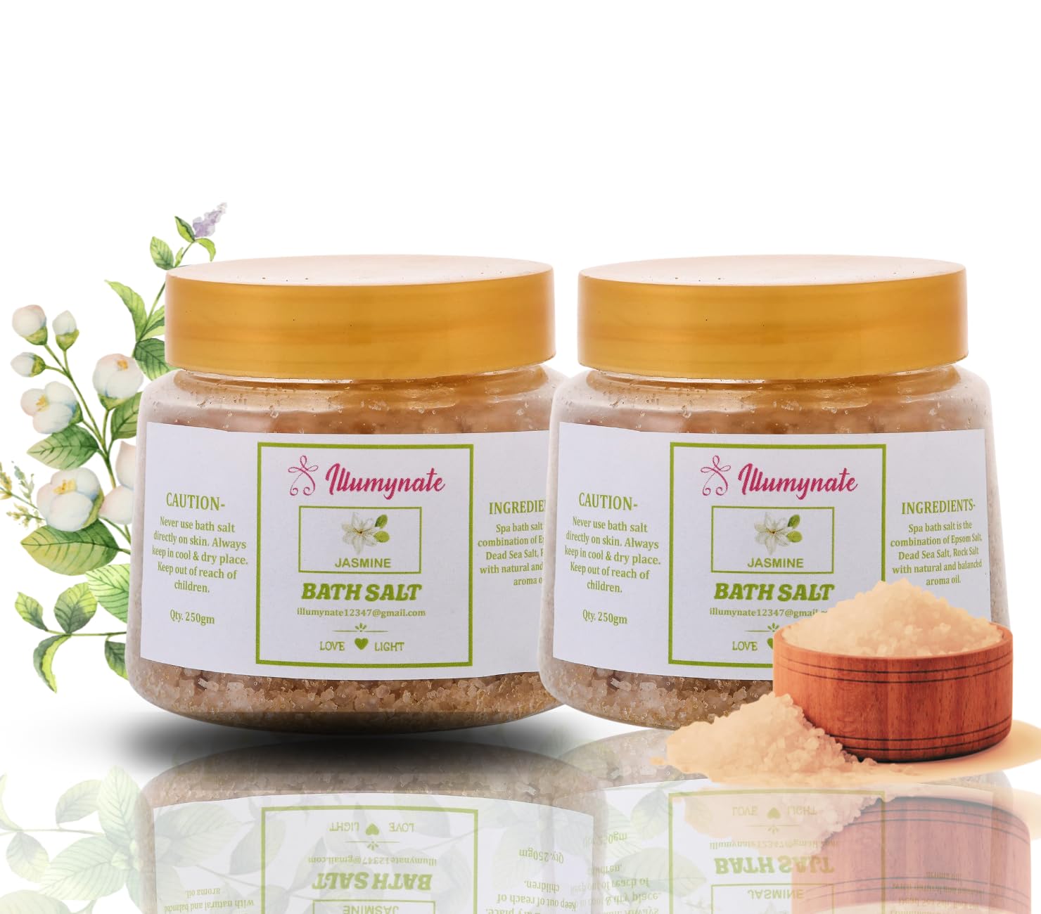 Bath Salt | Pain Relief, Body Pain, Relaxing, Moisturized Skin | Men & Women | Pure & Natural | 250 gm Pack of 2 (Jasmine Bath Salt)-image-22