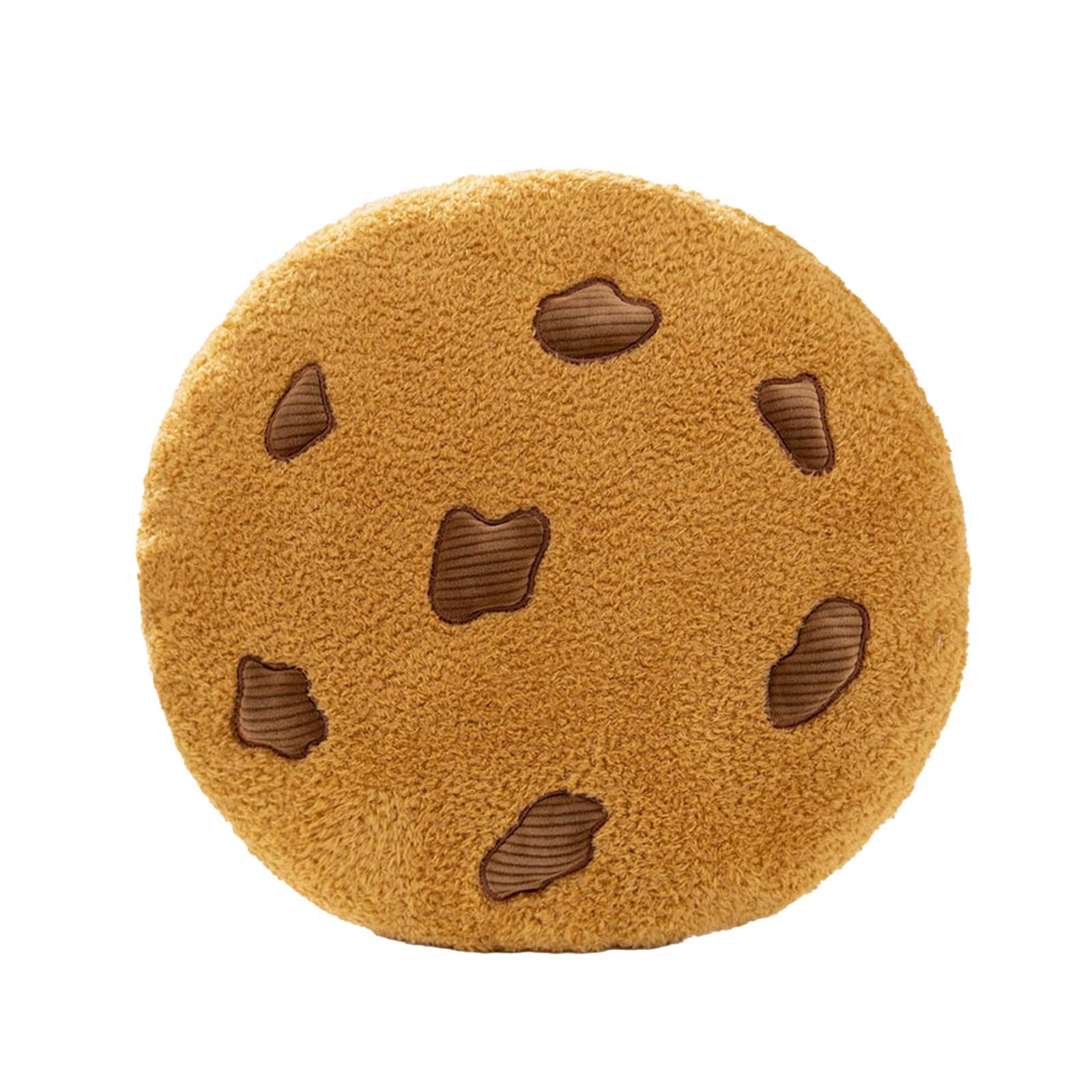 Chocolate Chip Cookies Pillow Chair Pad Cute Sitting Pillow Tatami Floor Cushion Outdoor Patio Cushion for Dining Chair Office, Diameter 10cm