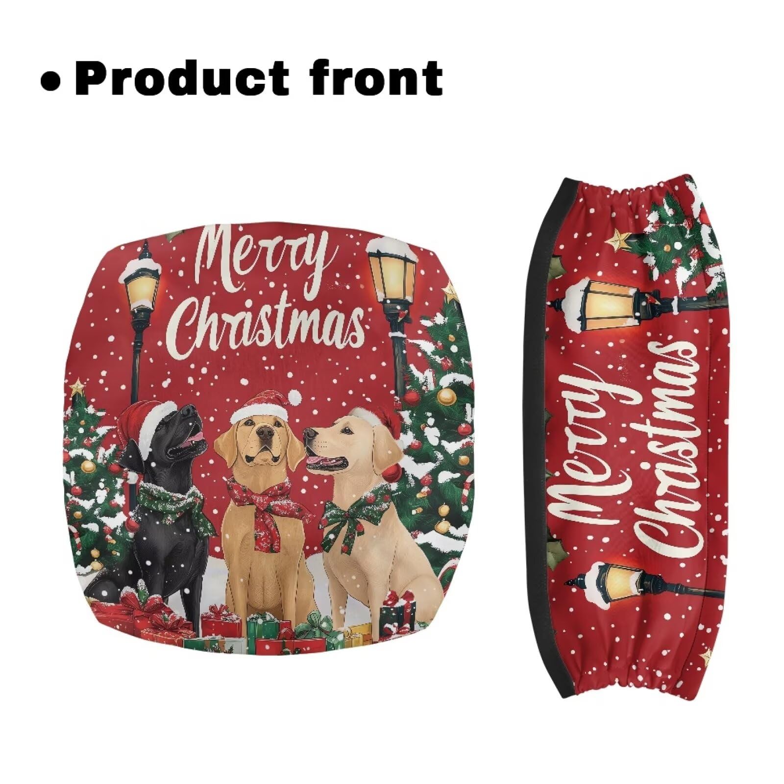 LedBack Christmas Dogs Rollator Walkers for Seniors Accessories Christmas Decor Walker Seat Cover Washable Universal Rollator Walker Seat and Backrest Covers