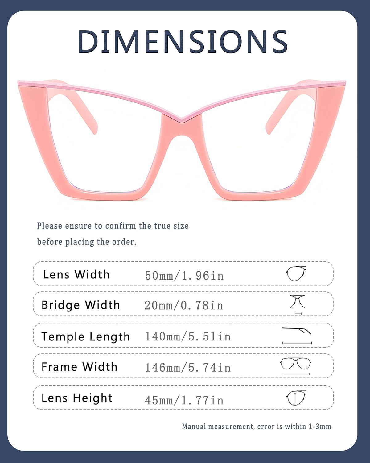 Fashion Cat Eye Blue Light Blocking Glasses for Women Men Non-Prescription Eyeglasses Oversized Stylish Eyewear - Image 5