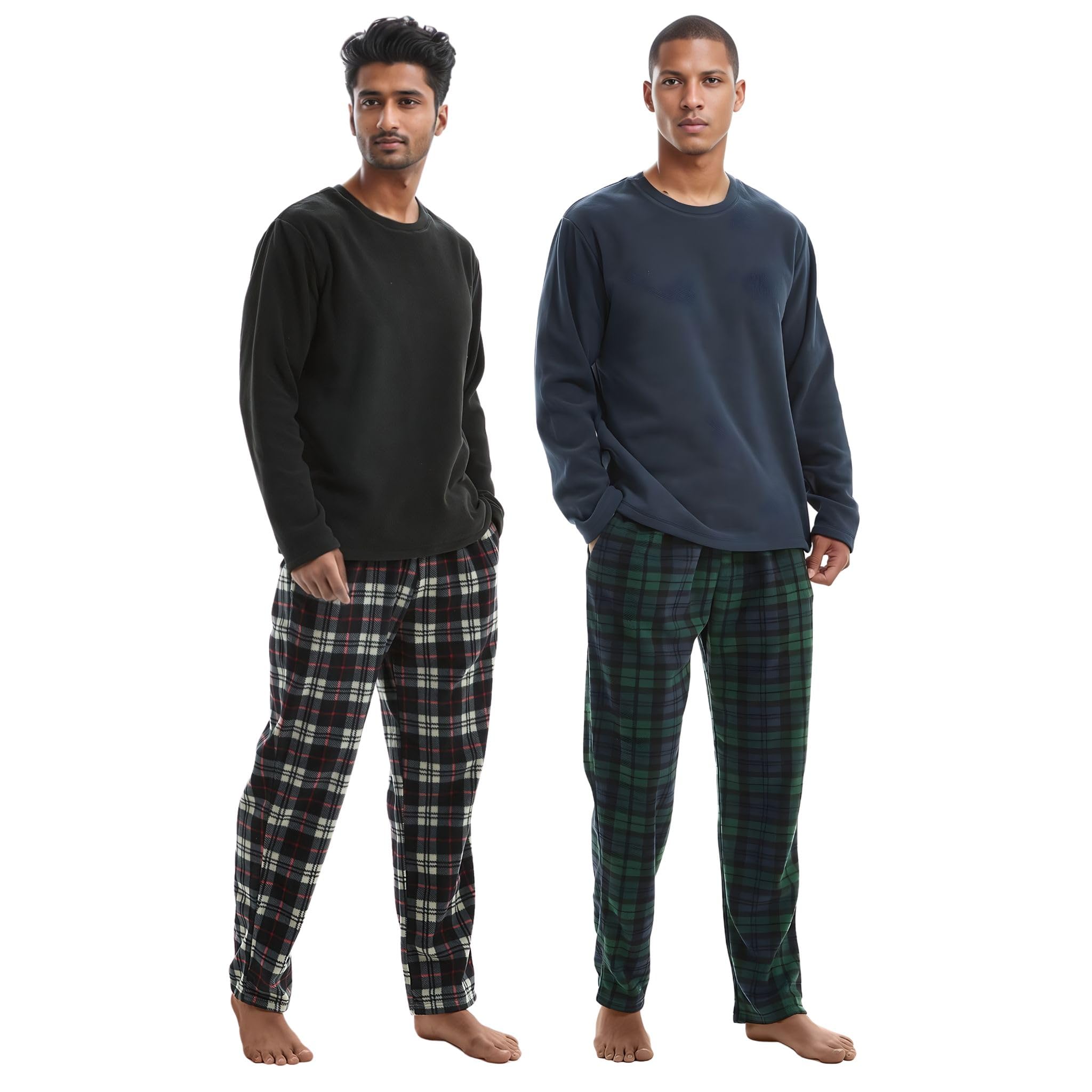 Set Pigiama Termico da Uomo, Caldo Pile Polare, Abbigliamento da casa