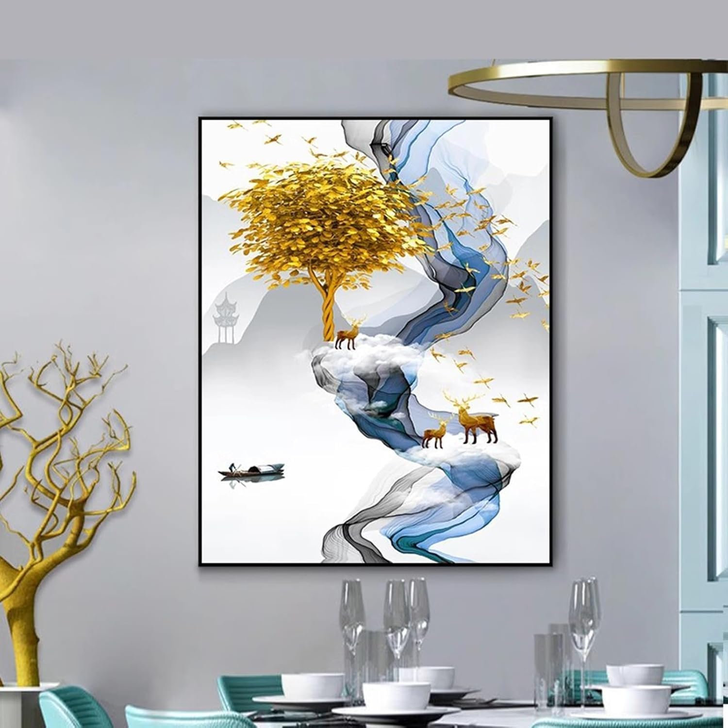 Copertura per scatola dei fusibili, decorazione murale per contatori elettrici, arte murale nascosta per la decorazione della stanza della casa, poster 60 x 70 cm