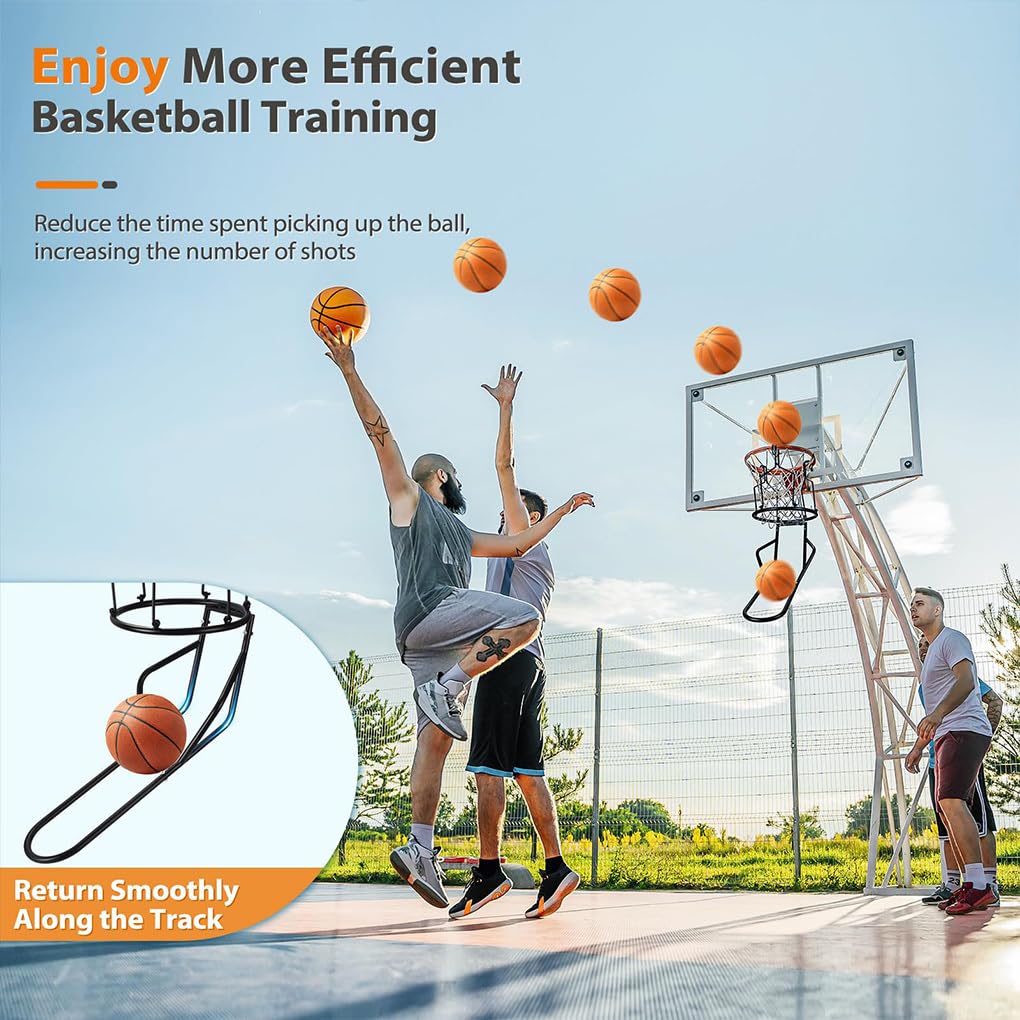 Basketball Rebounder, Basketball Trainingsgerät, Premium Zubehör für ernsthaftes Training, kompatibel mit Standard Körben und Systemen