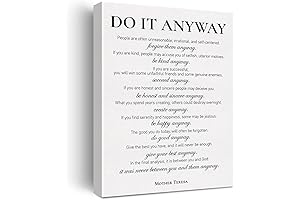 Motivational Canvas Wall Quotes: "Do It Anyway" - Encouraging Wall Art for Home and Office
