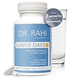 Dr. Rahi Bioavailable Vitamins K2 (as MK-7) and D3 Supplements, 60 Capsules - High-Potency Vitamin D3 5000 IU and Vitamin K2 90mcg for Bone and Heart Health Support, Sunny Days Vitamin D3 K2