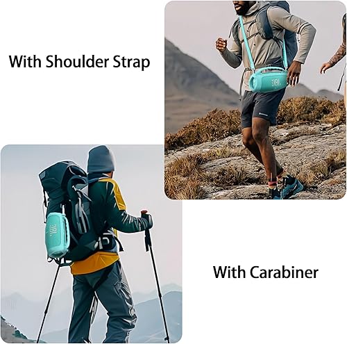 Miniatura 111 de Funda de silicona compatible con JBL Charge 5 portátil impermeable Bluetooth altavoz (funda de silicona negra) Negro cubierta,azul