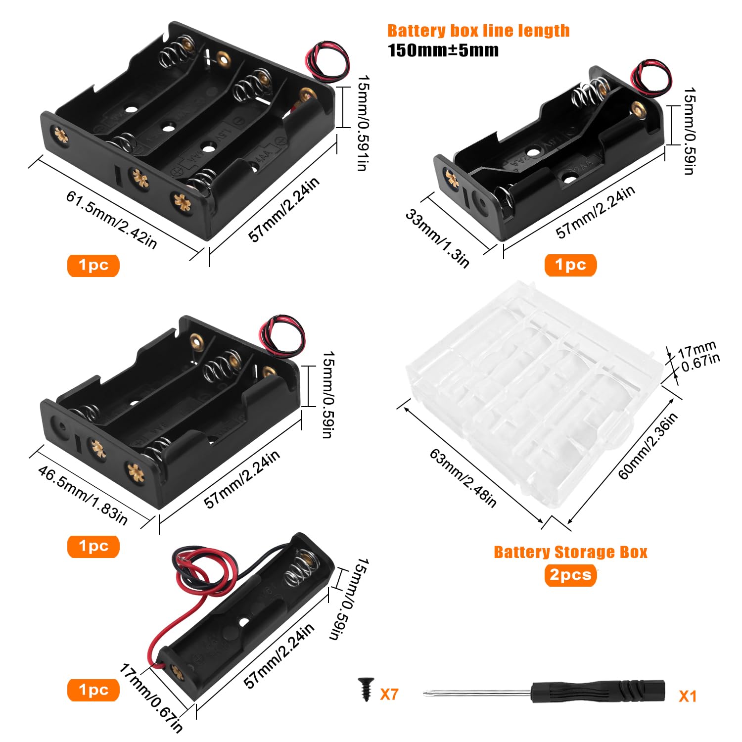Portabatterie 18650 E AA - Con Clip Coccodrillo - Per DIY Elettronico