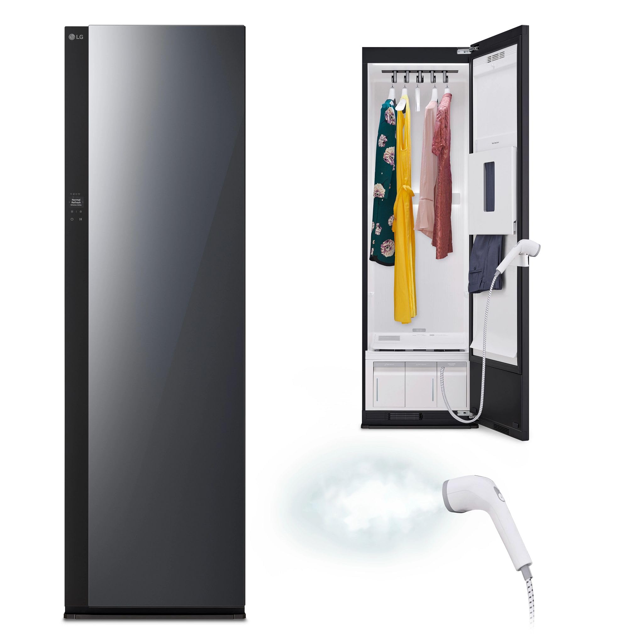 LG Styler Smart Steam Closet SC5GMR80H | Dual TrueSteam Technology, Dynamic Moving Hanger, Built-In Handy Steamer