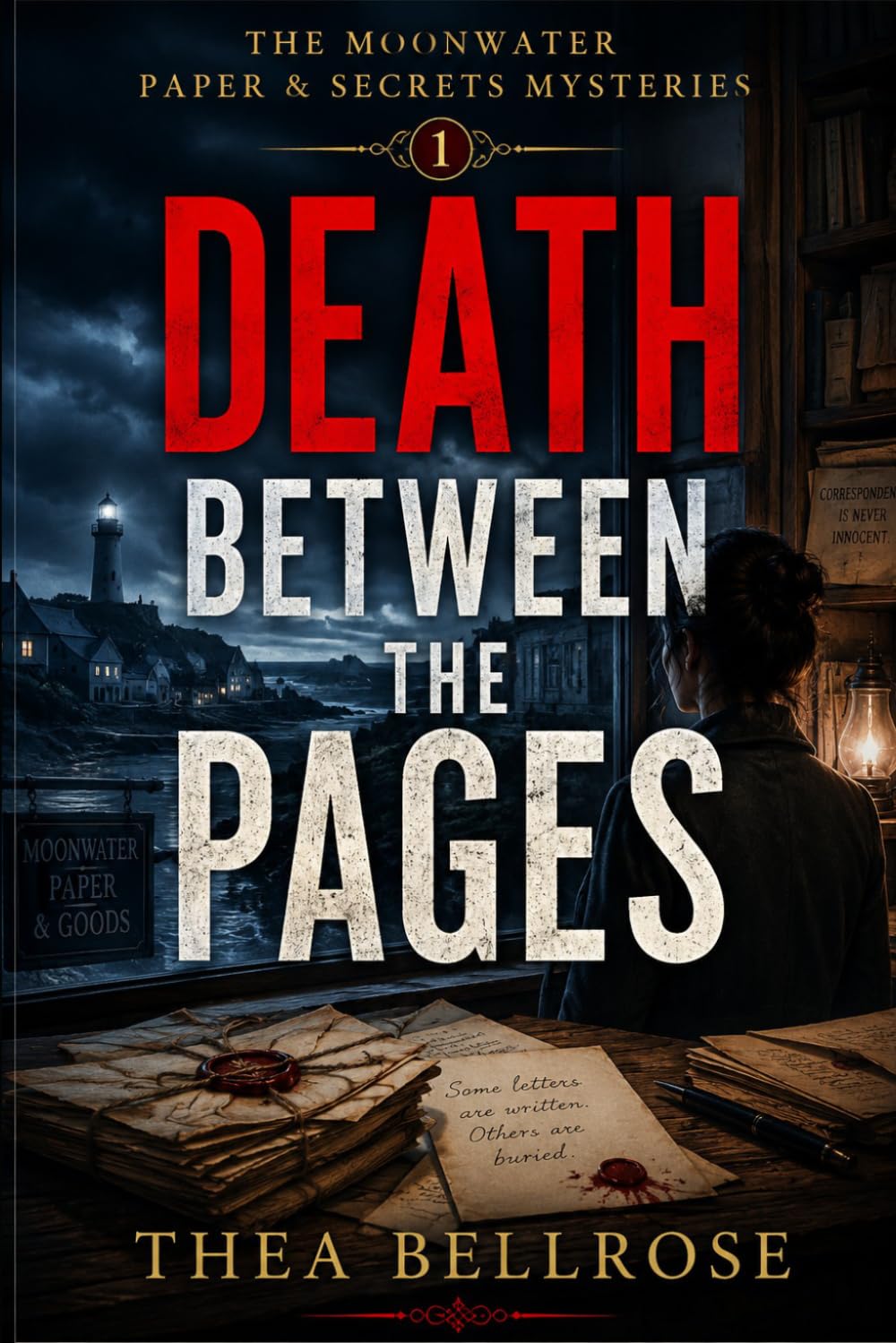 DEATH BETWEEN THE PAGES: A Dark Postal Mystery Thriller of Hidden Correspondence, Secret Archives, and a Town Built on Vanishing Letters (THE MOONWATER PAPER & SECRETS MYSTERIES)