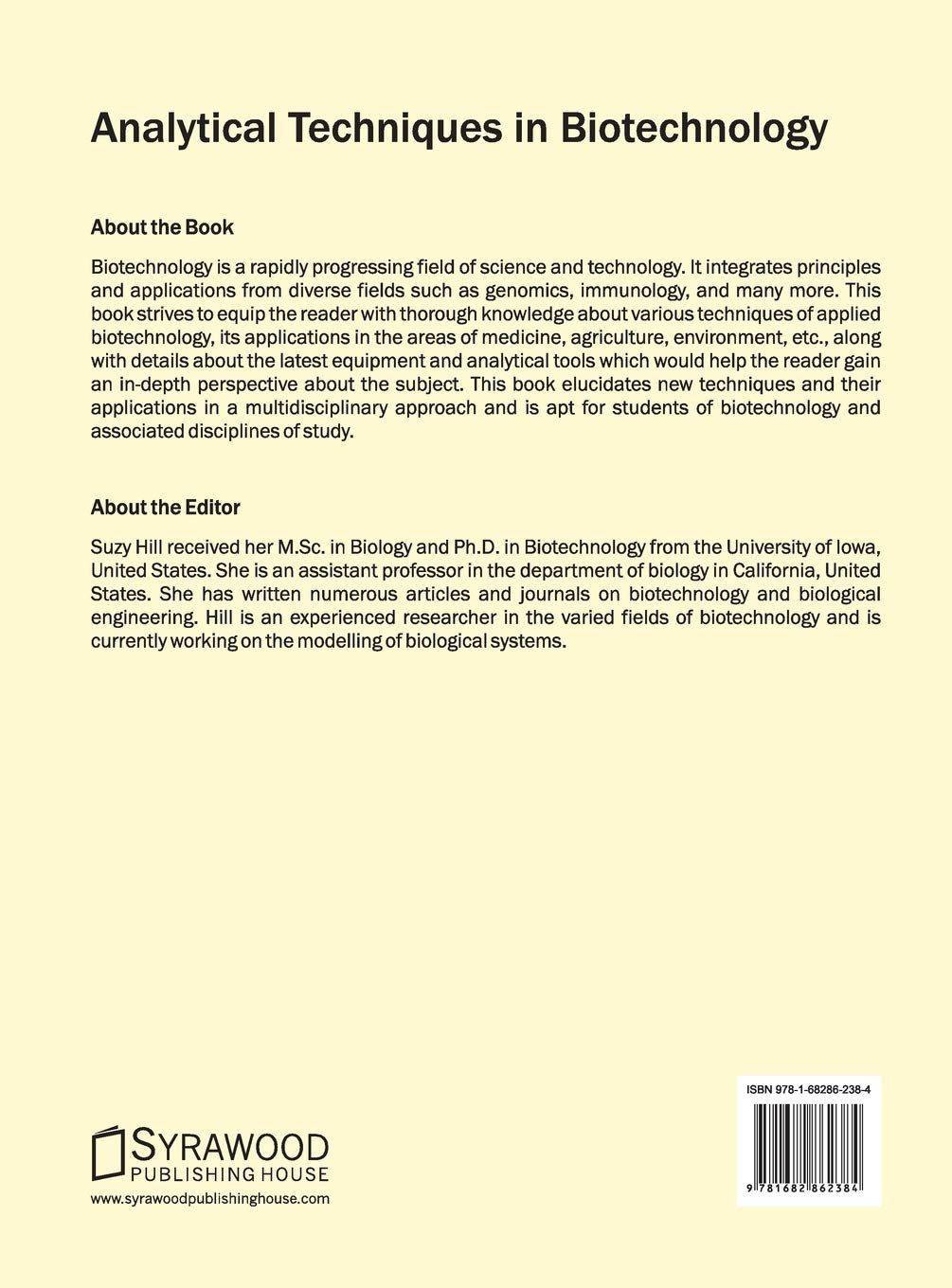 Analytical Techniques in Biotechnology