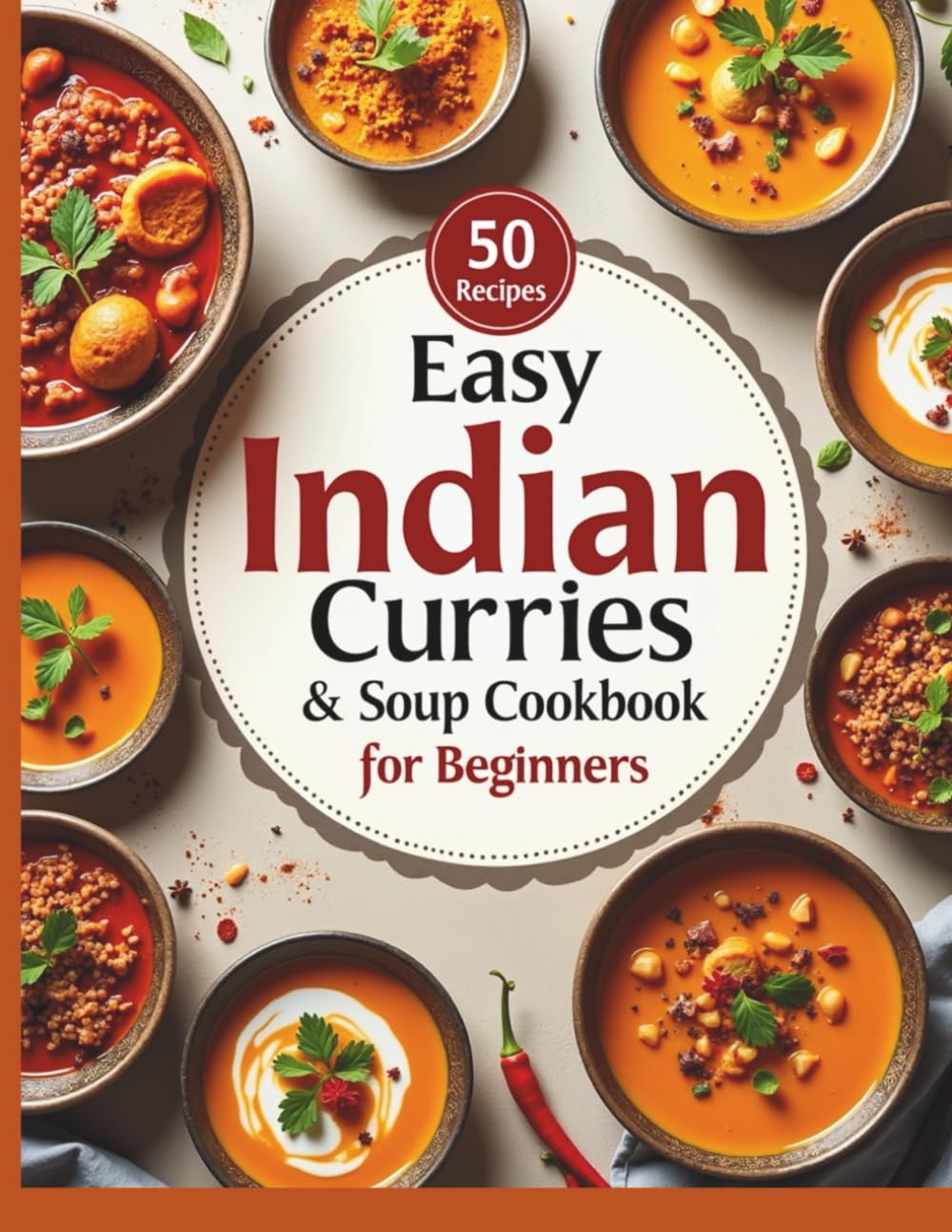 Easy Indian Curries and Soup Cookbook for Beginners: 50 Authentic Recipes: 25 Slow Cooker Curries and 25 Traditional Indian Soups.