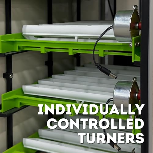 Vista 6 de Incubadoras para incubar huevos - Incubadora de 180 huevos con girador automático y gabinete de control digital de humedad, incubadora grande