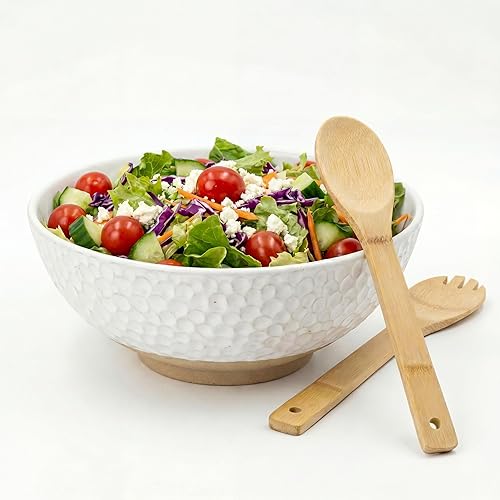 Large Ceramic Dinner Bowl - Handmade Salad Bowl Set, 58